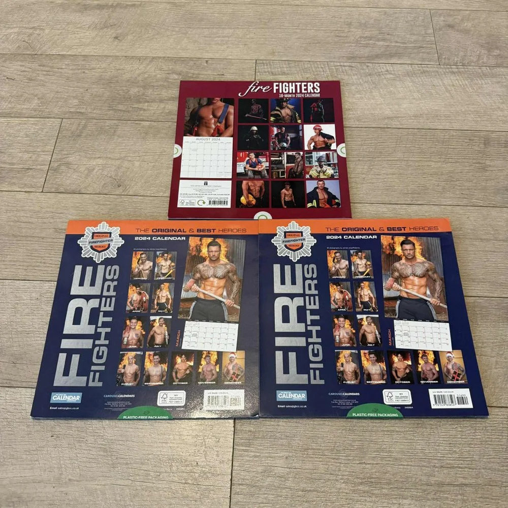 Firefighters 2024 Calendar Blue Orange